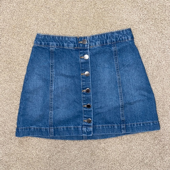H&M Skirts Hm Denim Button Skirt Size 4 Poshmark